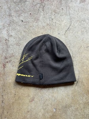 Oakley PIET Beanie Software Logo Ellipse Brown Hat Y2K Outdoor SKI