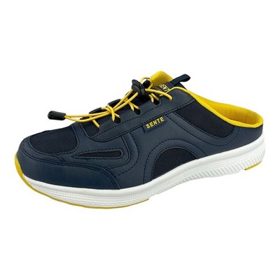 Herren Clogs Sneaker Sabots Blau Gelb Pantoletten Sandale Schlupfschuhe NEU