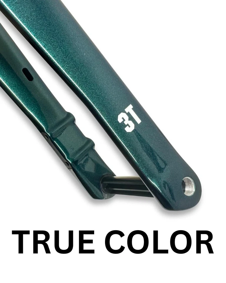 3T Exploro 超碳砾石叉,赛车绿色,锥形,375 毫米 A-C,62 毫米耙子 — 第 3/4 张图片