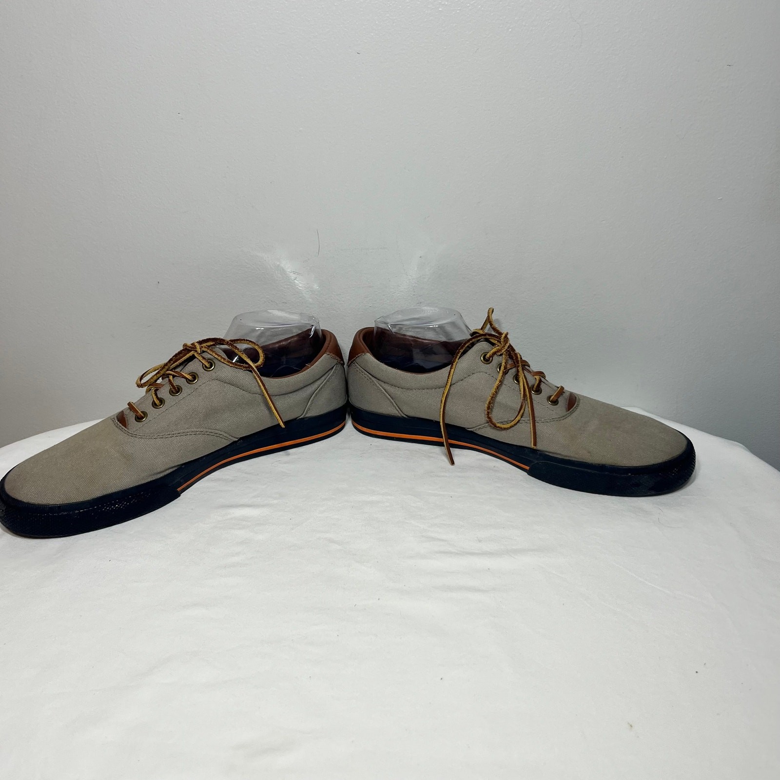 PONY Sneakers Polo Ralph Lauren vintage anni 90 Vaughn grigio tela pelle stringate preppy 10D