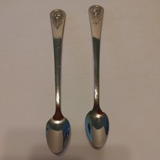 Gerber Baby Long Handle Spoons, 1 Marked Oneida, 1 Marked 50th Anniversary