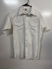 Ruddock Men's Vintage Pearl Snap Western Shirt Size 16 Long Tails Made In USA