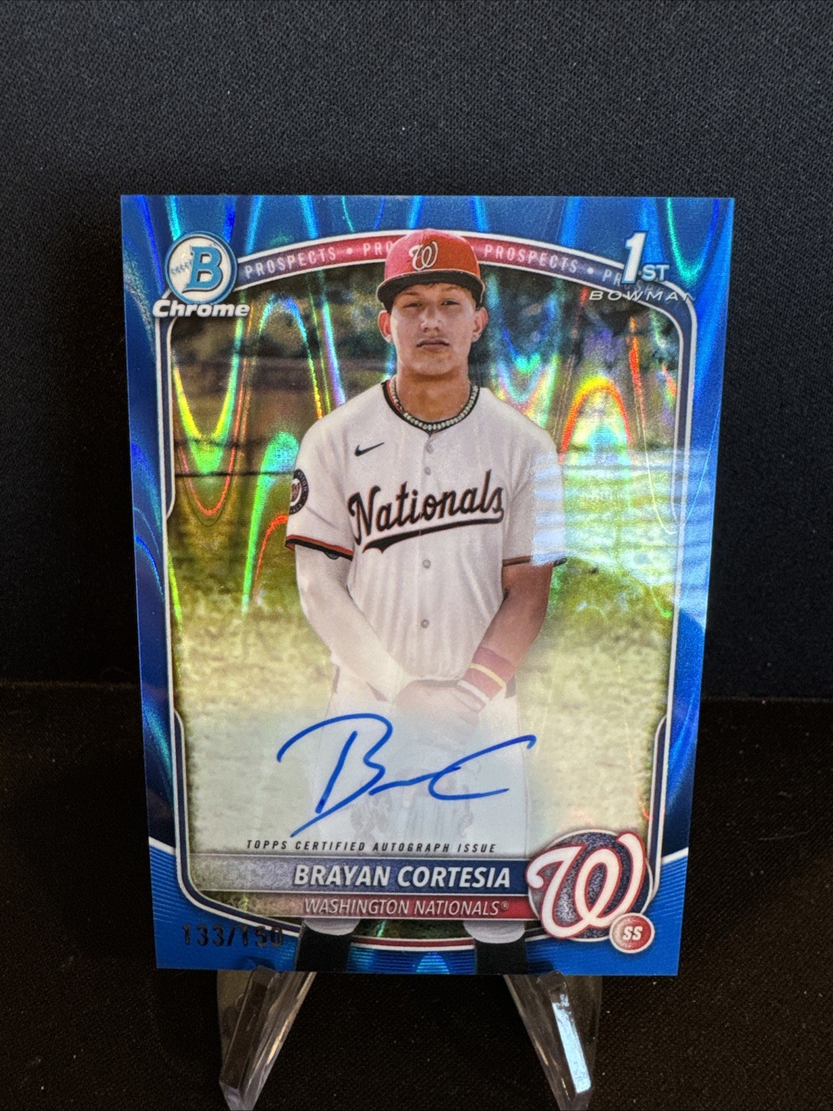2025 Bowman Chrome Baseball-Brayan Cortesia CPA-BC-Blue Auto #133/150