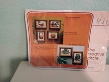 The Creative Circle POPCORN AND DONUTS 210 Crewel Embroidery Kit 1982 New