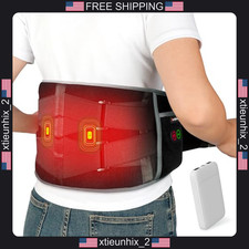 Cordless Heating Pad with Massager for Back, Adjustable Fit, Portable