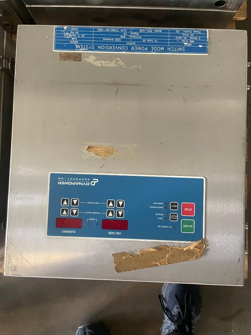 Dynapower rectifier power supply 1000 AMP 15V switch mode water cooled