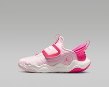 Nike Air Jordan 23/7 Easy On PS Strap Shoes Pink White Youth Size 1Y HF3415-601