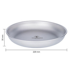 Tomshoo Titanium round Camping Plate Outdoor Ultralight Portable Tableware 