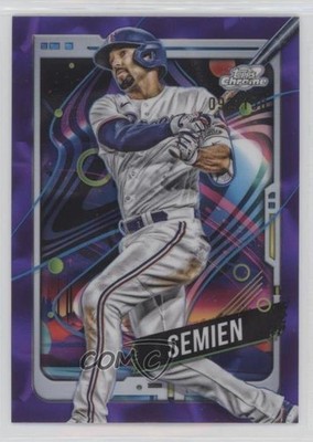 2024 Topps Cosmic Chrome Purple Nebula Refractor 93/150 Marcus Semien #117 b4d