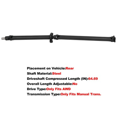 #ad #ad Rear Drive Shaft Assembly for Subaru Outback 2000 2004 Manual Transmission AWD $176.40