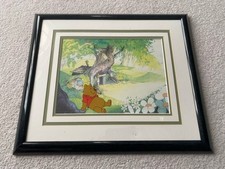 Original WALT DISNEY Winnie the Pooh Seasons Cel Cell COA Pooh Home Scarce RARE!
