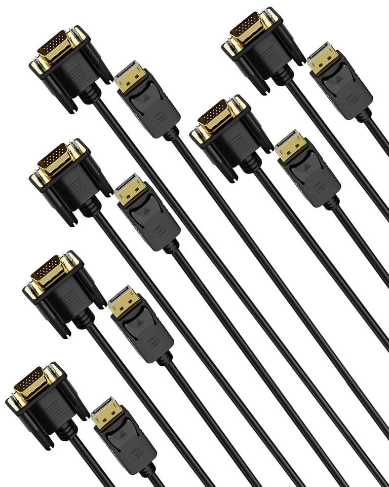 Enhanced Signal 6-Pack DisplayPort to VGA Male Adapter - Ideal for Presentations - Image 3 of 4