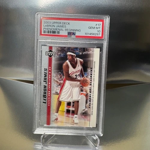 LeBron James Rookie Card 2003-04 Upper Deck Phenomenal Beginning #17 PSA 10