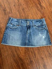 American Eagle Women's Micro Mini Skirt Blue, Low Rise, Vintage Y2K Size 10