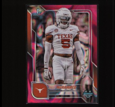 2025 Bowman University Chrome - Malik Muhammad #112 Pink Lava Refractor (RC)