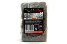 Rogue River Tools 316L Stainless Steel Wool Pads - COARSE (3Pc). Very Corrosion