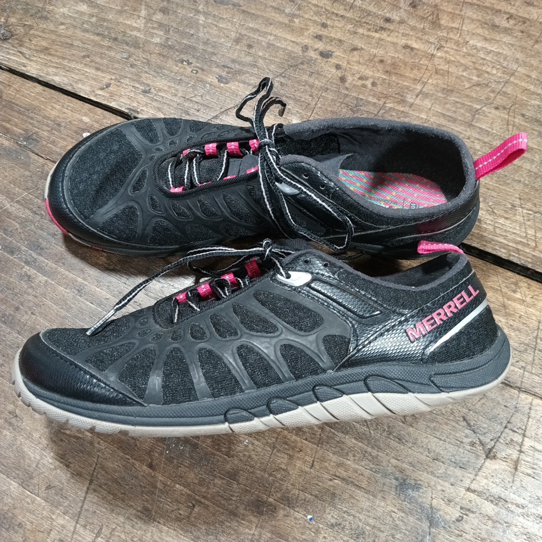 Scarpe da corsa Merrell donna taglia 9 5 sneakers crush guanto piedi nudi nere J57326