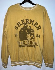 Vintage Shermer High School 1984 Sweatshirt "The Breakfast Club" Yellow-Gold XS
