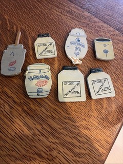 RED WING ARTISTS IN THE PARK WOOD Magnets RED WING STONEWARE COMPANY HANDMADE