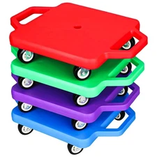 4 Pack Kids Scooter Board 12" Sitting Plastic Caster Indoor Outdoor Sportger ...