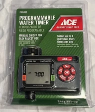 NEW Ace Programmable Water Timer Manual Faucet Sprinkler Lawn Garden 7005462
