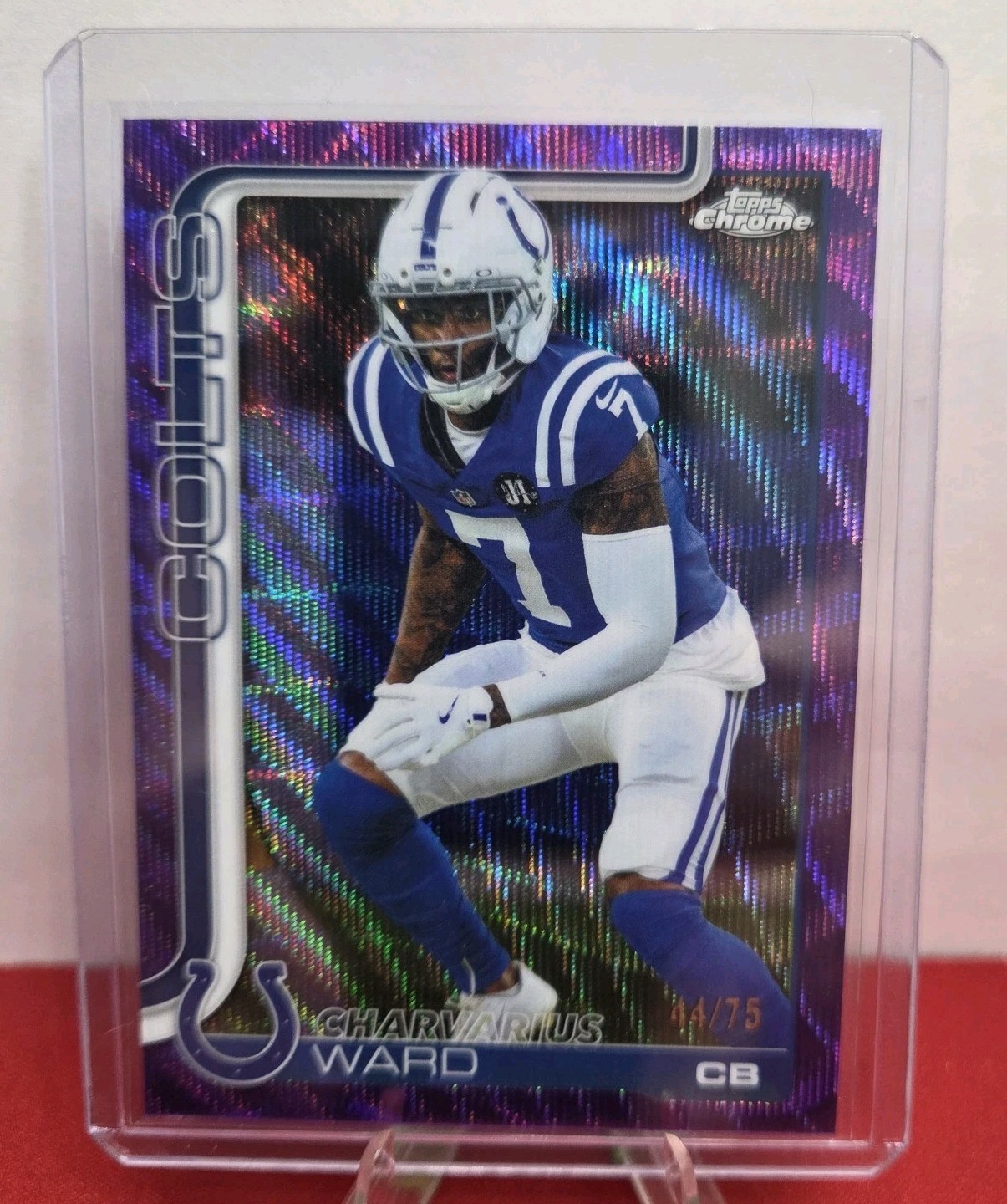 2025 Topps NFL Charvarius Ward /75 Purple Wave SP Colts