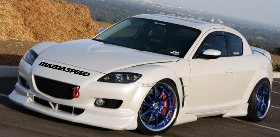 MAZDA SPEED 3 5 6 CX7 RX7 RX8 Mazdaspeed Carreras Calcomanía Pegatina Emblema Logo NEGRO Foto 2 de 3