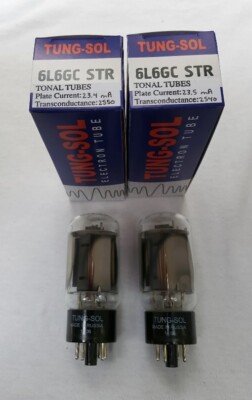 New 2x TungSol 6L6GC STR / 6L6 | Matched Pair / Duet / Two Tubes | Free Ship