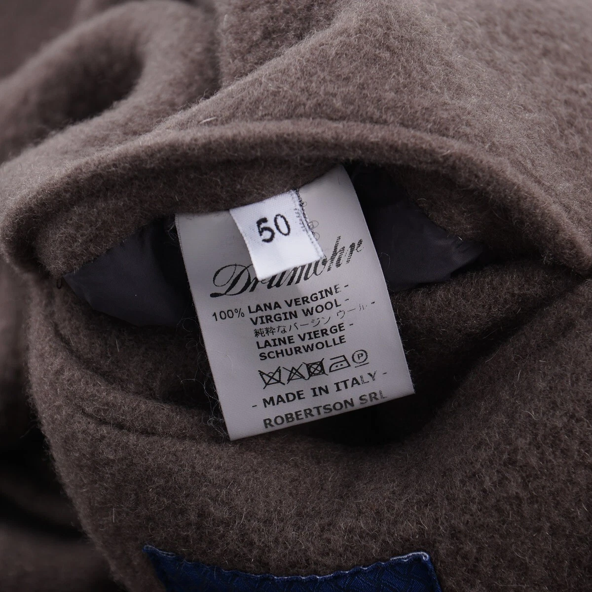 Drumohr F/W 24-25 Soft Textured Garment-Washed Wool Overcoat 40R (Eu50) Coat NWT - product detail image 8