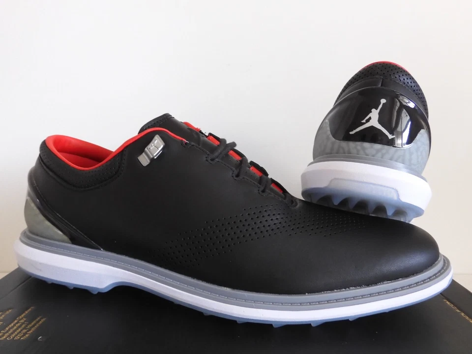 NIKE JORDAN ADG 4 "GOLF CLEATS" BLACK-WHITE-CEMENT GREY SZ 9 [DM0103-015] - Image 2 of 4