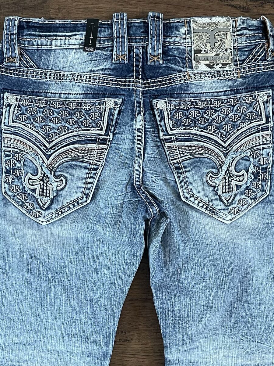 Rock Revival Emilio Straight 'Light Blue' (size mens W32xL29 Rock Revival Emilio Straight 'Light Blue' (size mens W32xL29