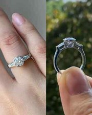 1.20 Ct Round IGI Certified Lab Grown Diamond Bezel 3-Stone Ring 14k White Gold