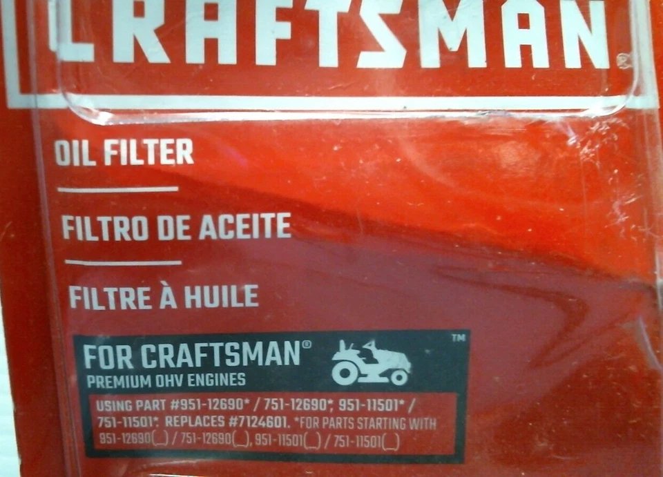 Filtro de aceite Craftsman (CMXGZAM201010) FS Foto 2 de 4