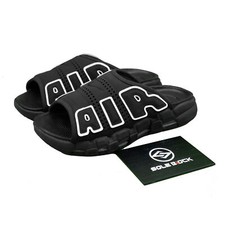 Nike Air More Uptempo Slide Black Grey Sole Men's DV2132-001