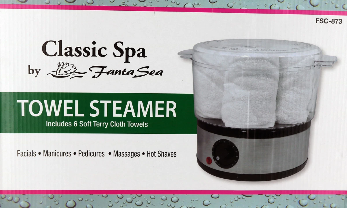 Classic Spa Towel Steamer with 6 Soft Terry Towels by Fanta Sea | eBay