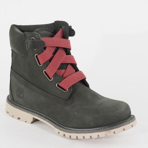 Botas informales para caminar Timberland Convenience WP A2381 de cuero verde oscuro para mujer - Imagen 2 de 7