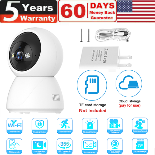 360 2K IP Camera Pet baby Monitor 2.4G WiFi Smart Home Wireless Security Cam-image