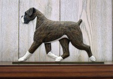 Boxer Sign Plaque Wall Decor Brindle Uncropped