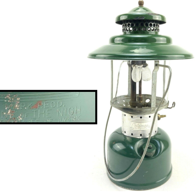 Coleman グリーンランタン　228J Coleman Lantern 228E Big Hat Sunshine Of The NIGH Misprint 1960
