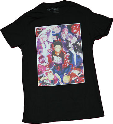 Re:Zero New Adult T-Shirt  - Glowing Group Key Art Image