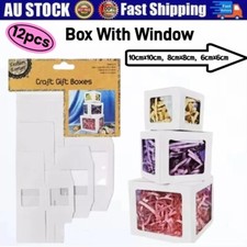 4 PK Box With Window Balloon Tabletop Display Wedding Birthday DIY Crafts 3 Size