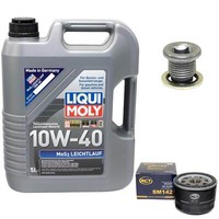 MotoröL Set 10W-40 5 Liter + ÖLfilter + Schraube FüR Dacia Duster Opel Renault
