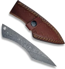 HANDMADE DAMASCUS STEEL BLADE KIRIDASHI MARKING KNIFE with SHEATH