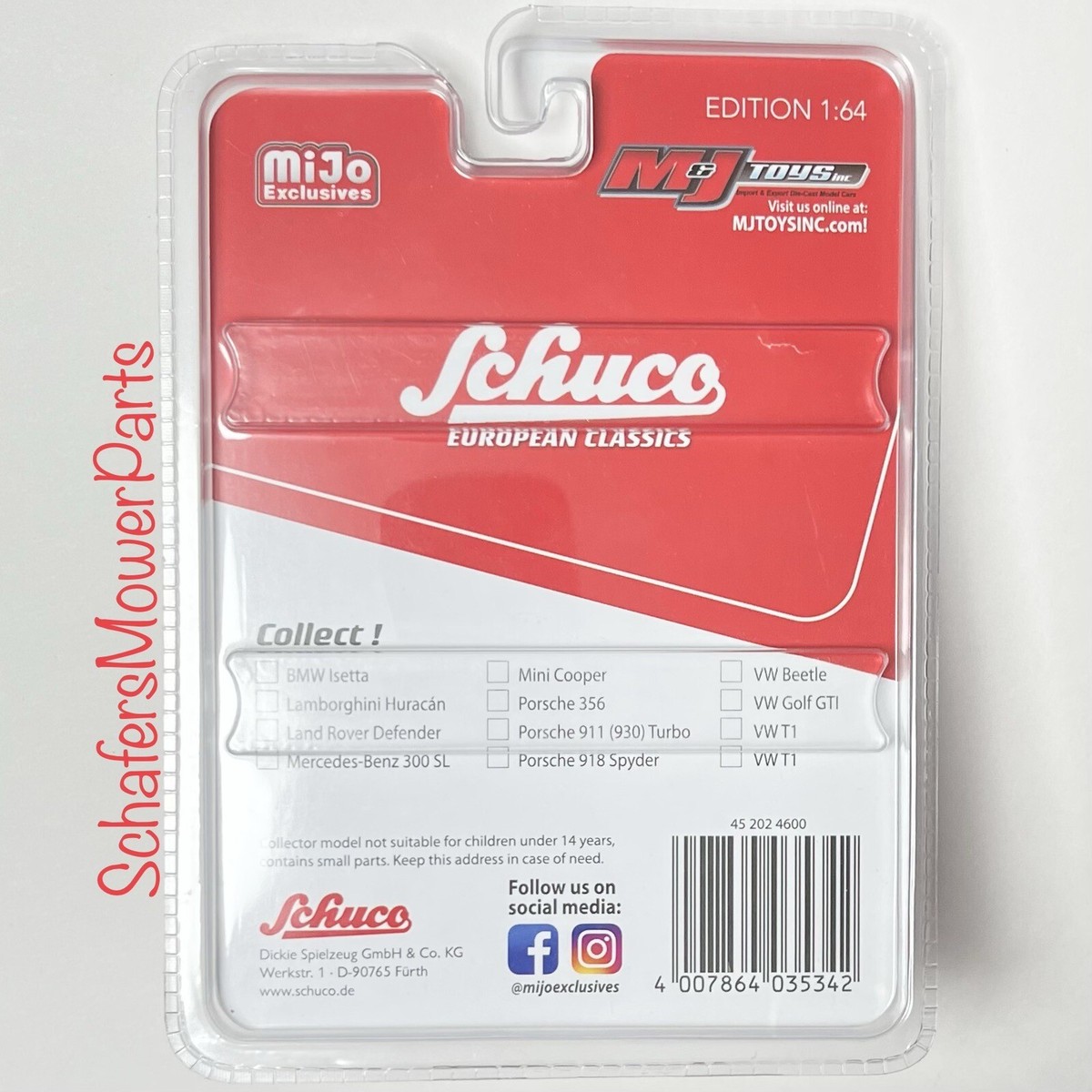 2020 Schuco 9100 European Classics 1:64 Mijo Exclusives VW Golf