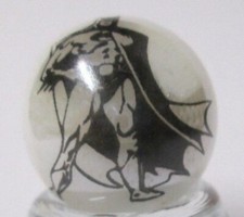 Batman Standing 1" Glass Logo Marble