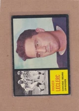 1962 TOPPS FOOTBALL ROGER LECLERC ROOKIE #19 BEARS VGEX *A17770