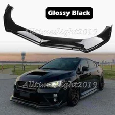 For Subaru WRX STI 2015-2021 Glossy Front Bumper Lip Splitter Spoiler Body Kit
