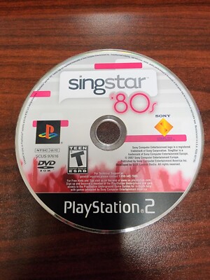 SingStar '80s (Sony PlayStation 2 PS2, 2007) NO TRACKING - DISC ONLY 186