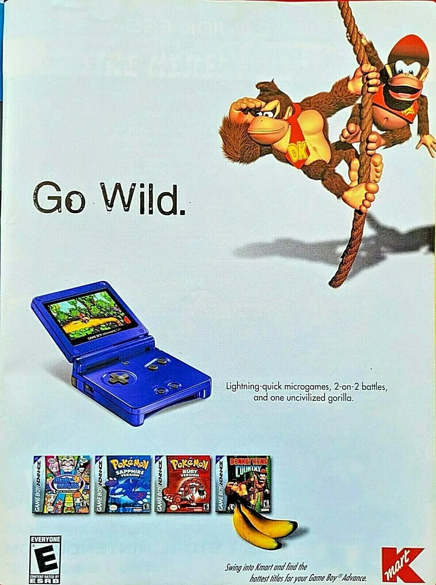 2003 DONKEY KONG POKEMON Nintendo Game Boy Advance KMART Video