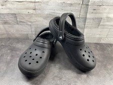 Crocs Clogs Women 6M Classic Lined Shoe Black Slingback Slip On Comfort Sandal